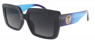 Dámske slnečné okuliare, štvorcové 22207, čierno-modrej farby 9001399-72