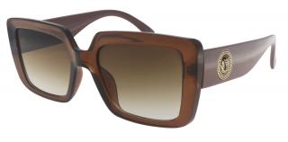 Dámske slnečné okuliare, štvorcové 22207, hnedej farby s hnedými tónovanými šošovkami 9001399-75