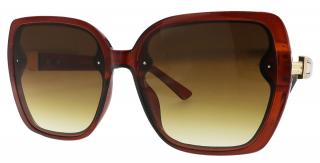 Dámske slnečné okuliare, štvorcové 22356, hnedej farby 9001399-156
