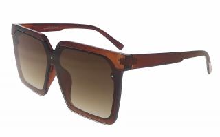 Dámske slnečné okuliare, štvorcové 22365, hnedej farby s tónovanými šošovkami 9001399-1