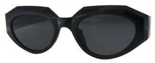 Dámske slnečné okuliare, štvorcové 22367, lesklé čiernej farby 9001557-88