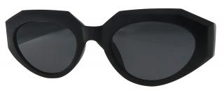 Dámske slnečné okuliare, štvorcové 22367, matné čiernej farby 9001557-89