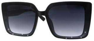 Dámske slnečné okuliare, štvorcové C3139 s trblietkami, čiernej farby 9001557-75