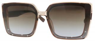 Dámske slnečné okuliare, štvorcové C3139 s trblietkami, čírej hnedej farby 9001557-79