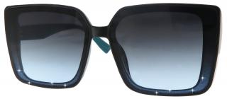 Dámske slnečné okuliare, štvorcové C3139 s trblietkami, modrej farby 9001557-78