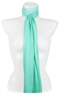 Dámsky ľahký obdĺžnikový šál 37515 - mentolovo zelenej farby 7200617-10