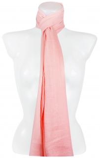 Dámsky ľahký obdĺžnikový šál 37515 - svetlo ružovej farby 7200617-14