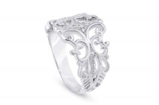 Dámsky masívny prsteň z chirurgickej ocele s ornamentami 4000147 Veľkosť prsteňa - obvod: 55 mm