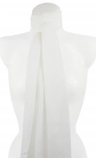 Dámsky plisovaný obdĺžnikový šál - bielej farby 7200339-11