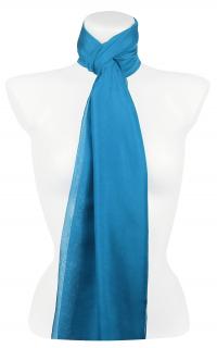 Dámsky plisovaný obdĺžnikový šál YF3095-11, modrej farby 7200615-8
