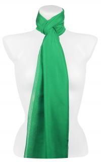 Dámsky plisovaný obdĺžnikový šál YF3095-11, zelenej farby 7200615-4
