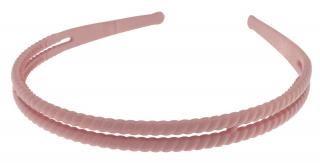 Plastová čelenka do vlasov 3610-34, dvojitý motív - ružovej farby 8000840-8