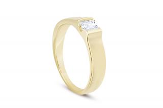 Pozlátený dámsky prsteň 14k zlatom, lesklý so zirkónom 4000336 Veľkosť prsteňa - obvod: 51 mm