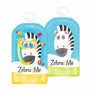 Zebra&Me kapsičky na opakované použitie potápač-zebra 2 kusy