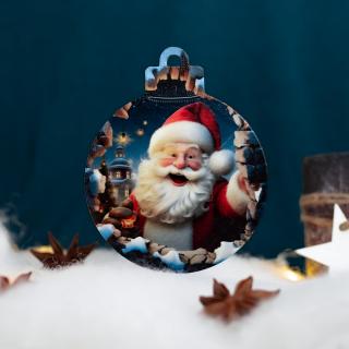 Obrázková vianočná guľa Santa