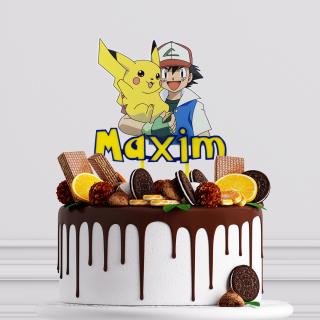 Obrázkový zápich Pikachu a Ash