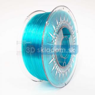 Filament DEVIL DESIGN / PETG / MODRÁ TRANSAPRENT / 1,75mm / 1 kg (Filament DEVIL DESIGN / PETG / BLUE TRANSPARENT / 1,75mm / 1 kg)