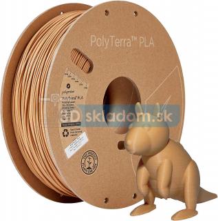 Filament POLYMAKER / PLA POLYTERRA / BLEDO-HNEDÁ / 1,75mm / 1 kg (Filament POLYMAKER / PLA POLYTERRA / WOOD BROWN / 1,75mm / 1 kg)