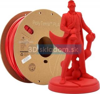 Filament POLYMAKER / PLA POLYTERRA / ČERVENÁ / 1,75mm / 1 kg (Filament POLYMAKER / PLA POLYTERRA / LAVA RED / 1,75mm / 1 kg)