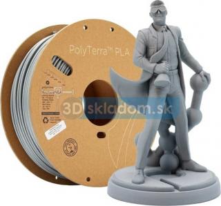 Filament POLYMAKER / PLA POLYTERRA / SIVÁ / 1,75mm / 1 kg (Filament POLYMAKER / PLA POLYTERRA / FOSSIL GREY / 1,75mm / 1 kg)