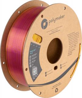 Filament POLYMAKER / PolyLite SILK PLA / ZLATÁ-MAGENTA / 1,75mm / 1 kg (Filament POLYMAKER / PolyLite PLA DUAL SILK COLORS  / Banquet Gold-Magenta / 1,75mm / 1 kg)