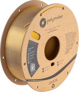 Filament POLYMAKER / PolyLite SILK PLA / ZLATÁ-STRIEBORNÁ / 1,75mm / 1 kg (Filament POLYMAKER / PolyLite PLA DUAL SILK COLORS  / Crown Gold-Silver/ 1,75mm / 1 kg)