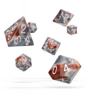 Kocka Set (7) - Oakie Doakie Dice RPG Set Gemidice - Silver-Rust