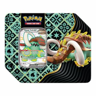 Pokémon TCG: Scarlet &amp; Violet 4,5 Paldean Fates - Premium Tin GREAT TUSK