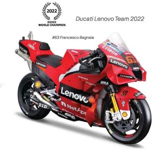 Ducati Desmosedici GP 2022 No.63 F.Bagnaia (sběratelský model, určeno pouze k vystavení)
