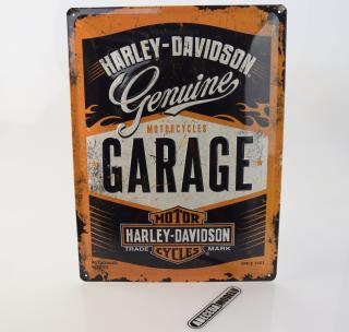 Plechová cedule Harley Davidson Garage 40x30