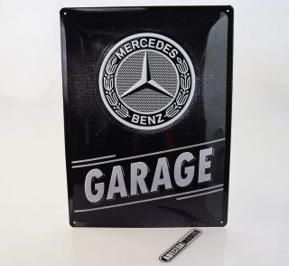 Plechová cedule Mercedes Benz Garage 40x30