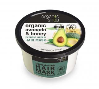 Organic Shop - Med  Avokádo - Maska na vlasy 250 ml