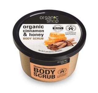 Organic Shop - Med  Škorica - Telový peeling 250 ml