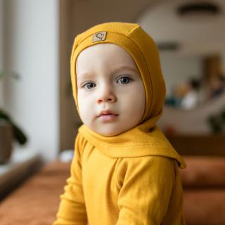 Detská merino kukla - rôzne farby Veľkosť: 0-3 mesiace, Farba: Honey