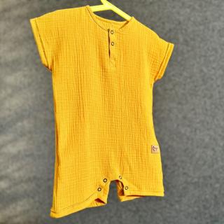 Detský mušelínový overal - rôzne farby Veľkosť: 68/74, Farba: Yellow
