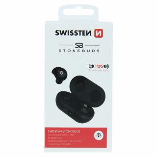 Bezdrôtové slúchadlá Bluetooth Swissten Stonebuds - čierne