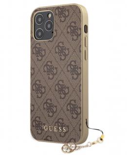 Guess 4G Charms Zadný Kryt pre iPhone 12 Pro Max 6.7 Brown