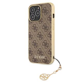 Guess 4G Charms Zadný Kryt pre iPhone 13 Pro Brown