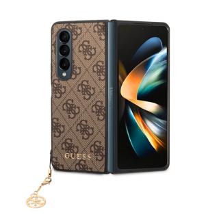 Guess 4G Charms Zadný Kryt pre Samsung Galaxy Z Fold 4 Brown