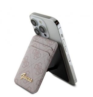 Guess 4G Metal Script MagSafe Cardslot Peňaženka - Ružová
