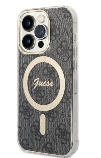 Guess IML 4G MagSafe Zadný Kryt pre iPhone 14 Pro Black