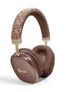 Guess Metal Script Logo Bluetooth Stereo Slúchadlá Brown