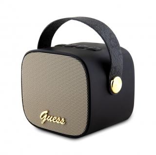 Guess Mini Bluetooth Speaker PU 4G Strap, čierna