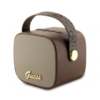 Guess Mini Bluetooth Speaker PU 4G Strap, hnedá