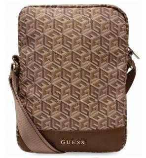 Guess Pouch 10  G Cube Stripe Brown