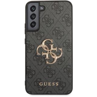 Guess PU 4G Metal Logo Zadný Kryt pre Samsung Galaxy S23+ Grey