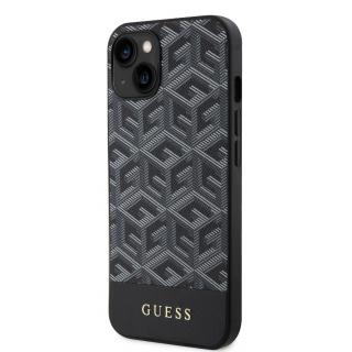 Guess PU G Cube MagSafe Kompatibilní Zadní Kryt pro iPhone 13 černý