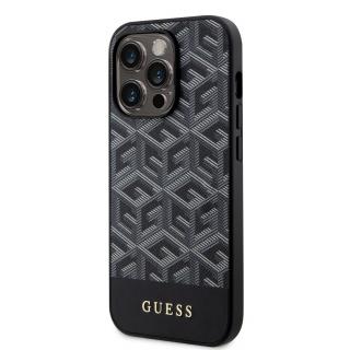 Guess PU G Cube MagSafe Kompatibilný zadný kryt pre iPhone 14 Pro čierny