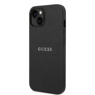 Guess PU Leather Saffiano Zadný Kryt pre iPhone 14 Black