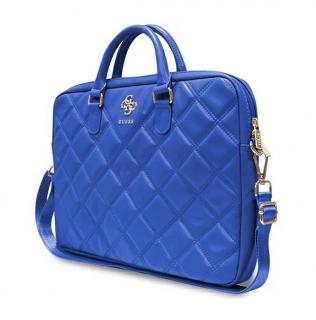 Guess Quilted 4G Computer Bag 16  Blue